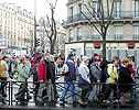 Le passage  btail au milieu du Boulevard Arago