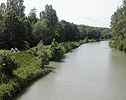 Le Canal de Meaux  Chalifert - de la passerelle des Rouazes