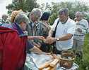 La rue sur le pain et le saucisson